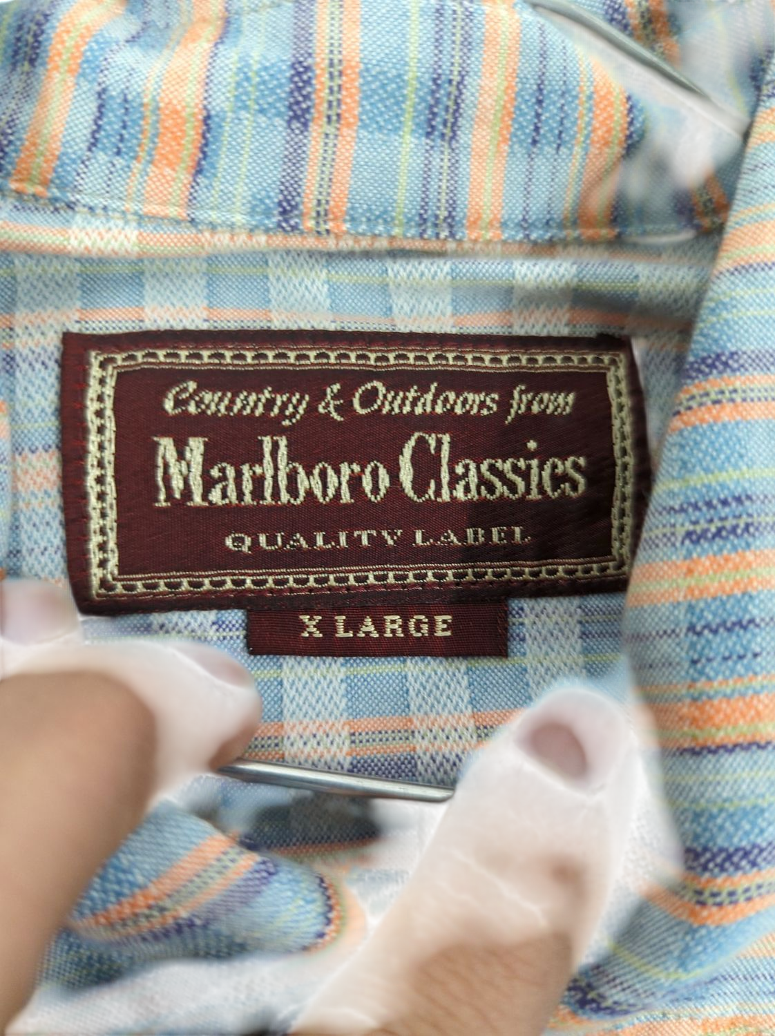 Marlboro Classics Plaid Button-Down Shirt - Size XL