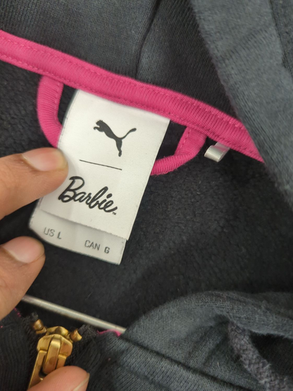 Puma Barbie Black Zip-Up Jacket - Size L