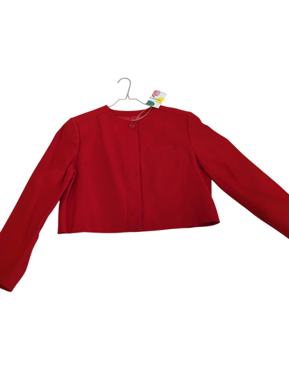 Vintage Red Wool Blend Cropped Jacket - Size 14