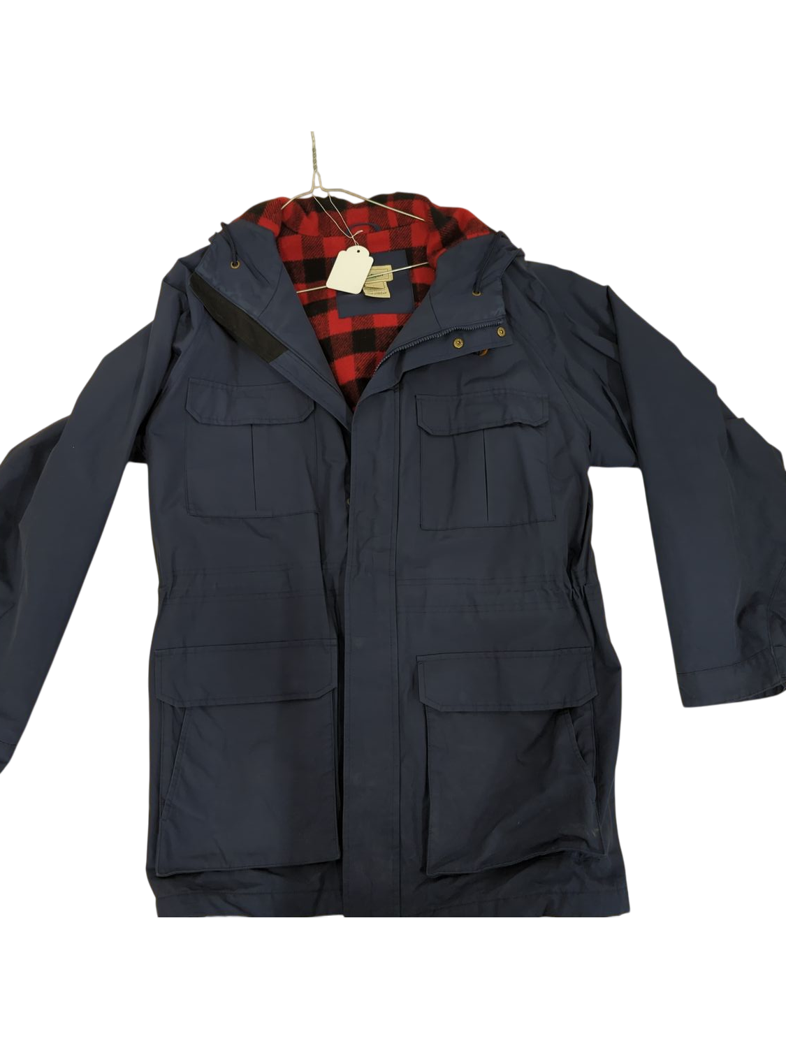 L.L.Bean Parka Jacket - Blue/Red - Size L