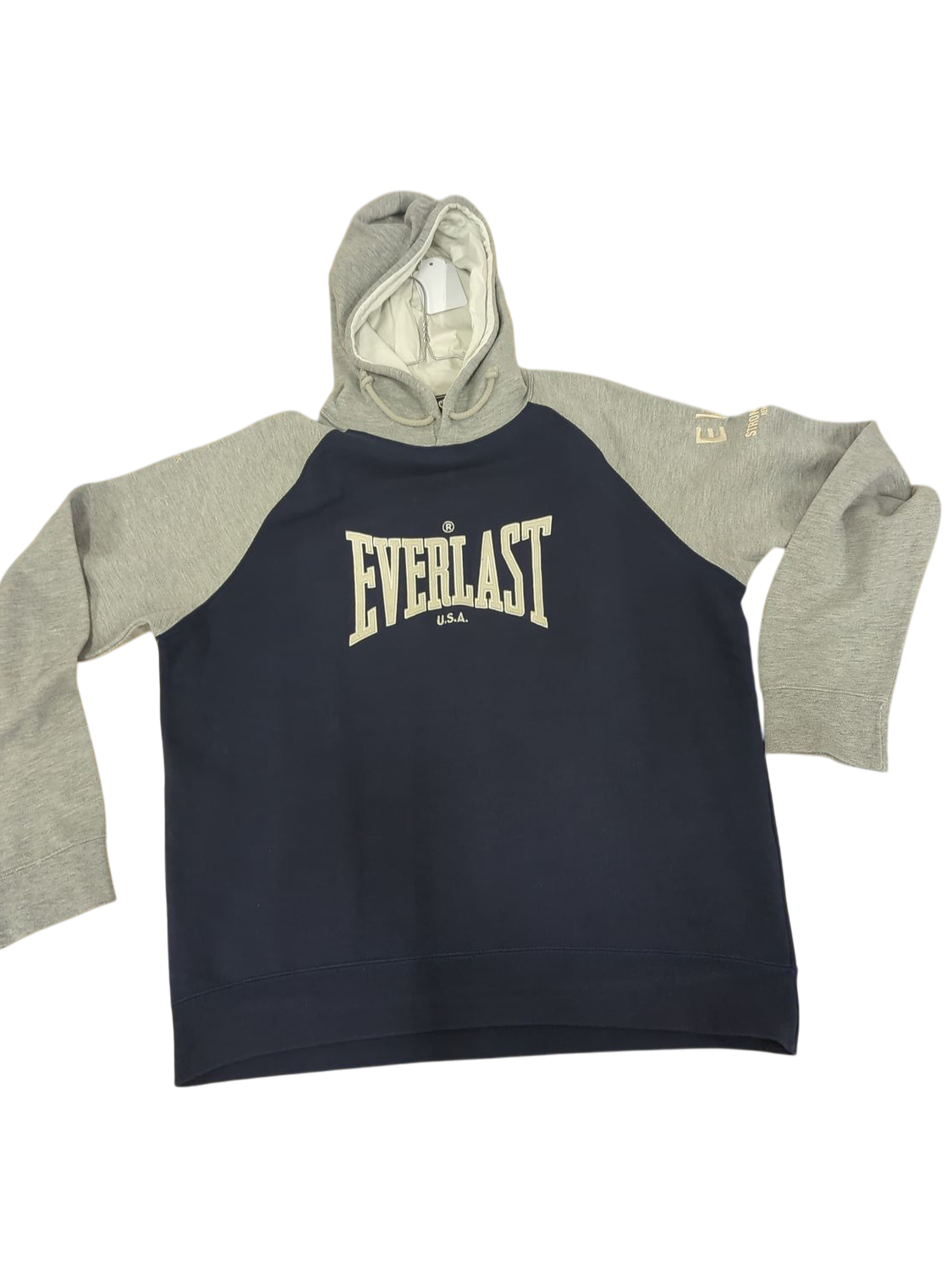 Everlast Navy & Grey Hoodie - Size XL - USA Made