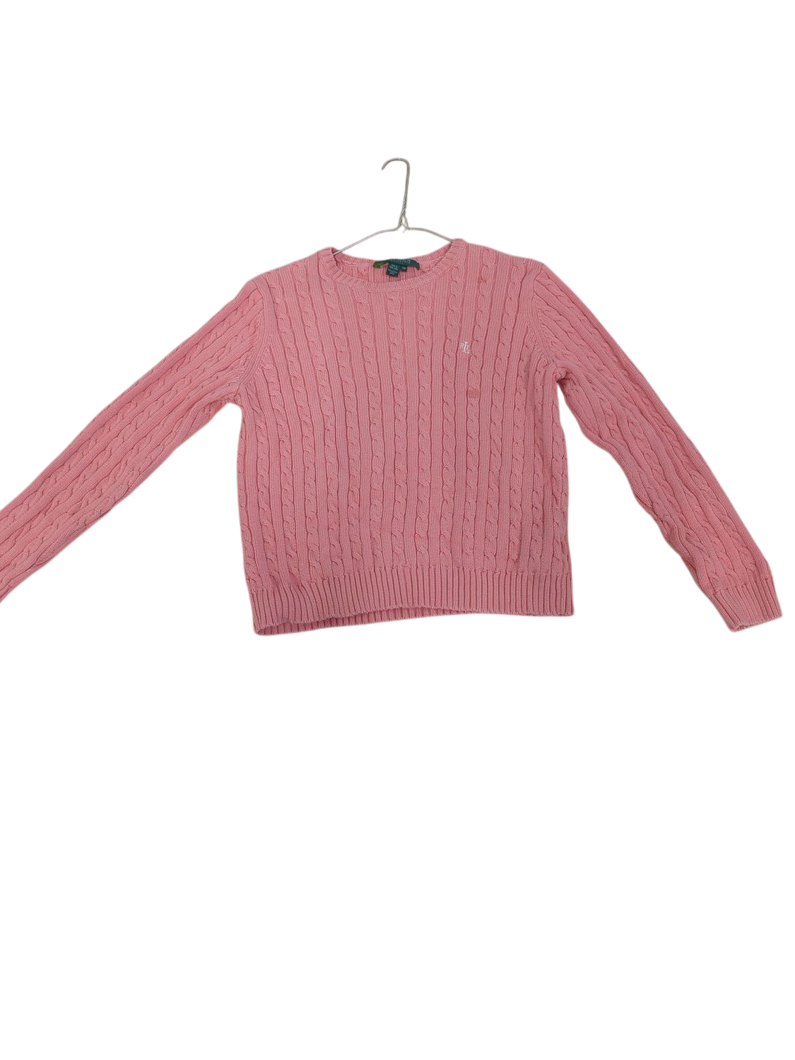Ralph Lauren Pink Cable Knit Sweater - Size PM (Petite Medium)