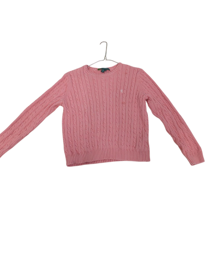 Ralph Lauren Pink Cable Knit Sweater - Size PM (Petite Medium)