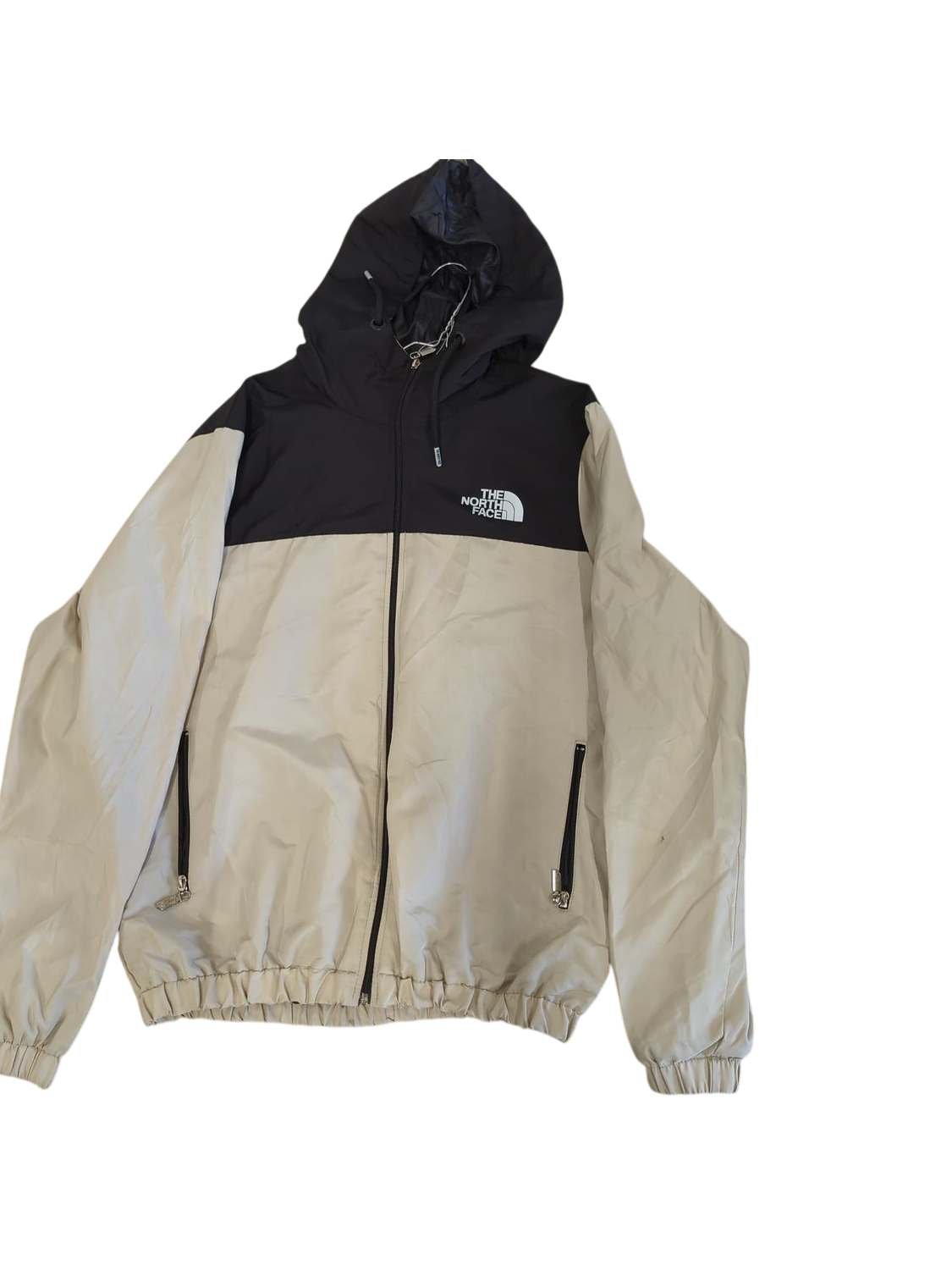 The North Face Two-Tone Windbreaker Jacket - Black/Beige