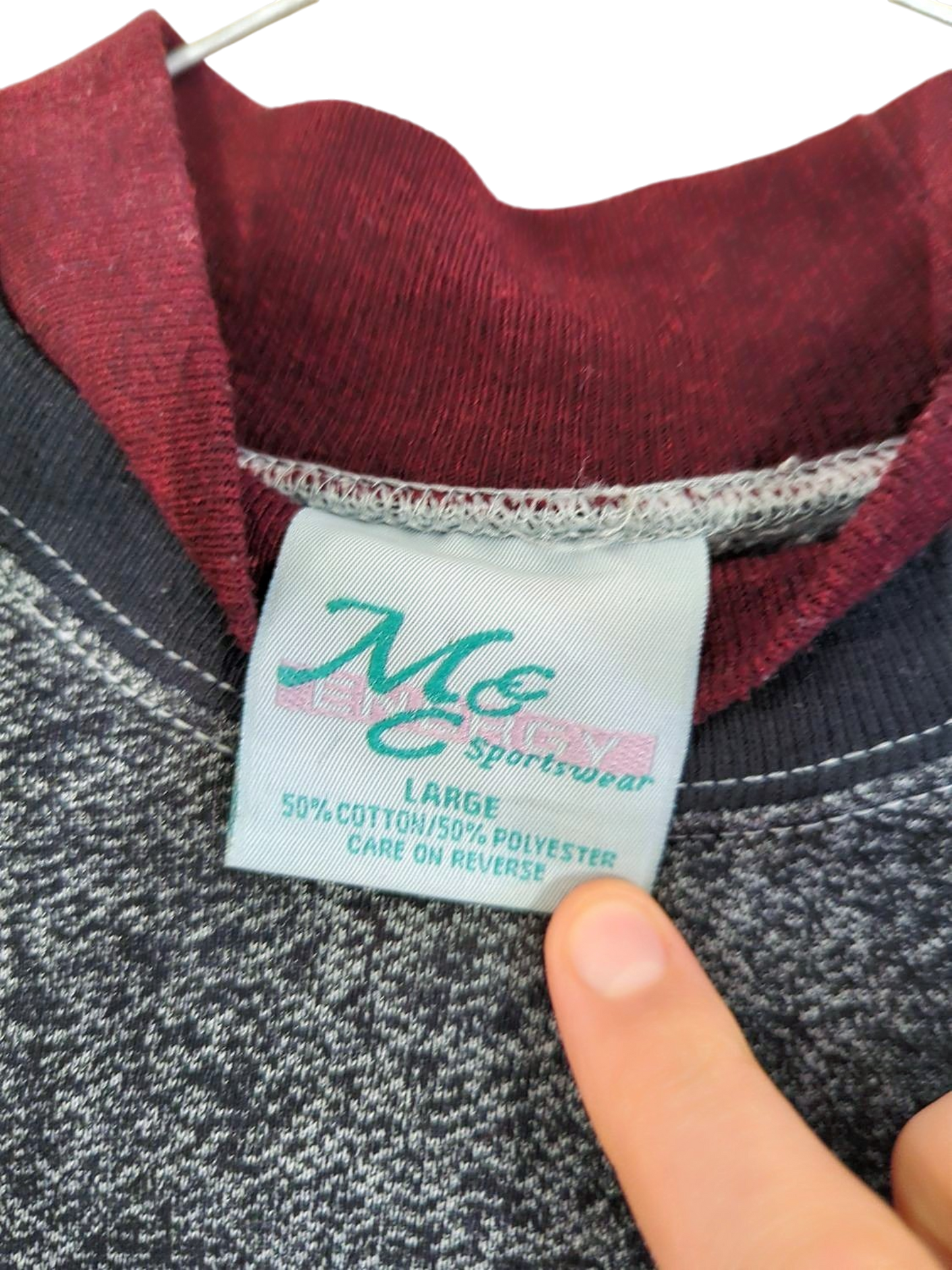 MC Sportswear Grey Graphic Sweatshirt - Size Large