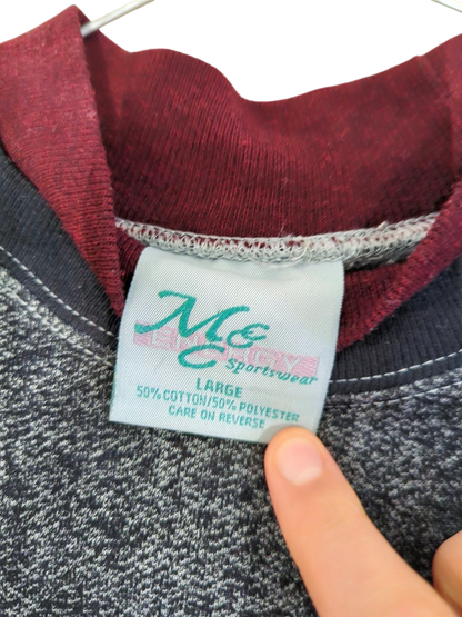 MC Sportswear Grey Graphic Sweatshirt - Size Large