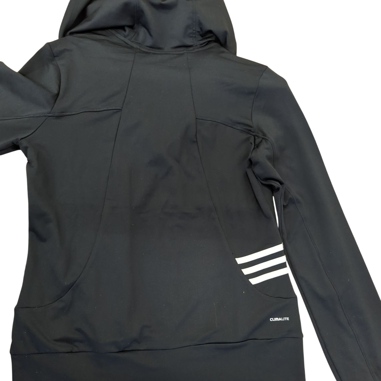 Adidas Black Track Jacket with 3 Stripes - Size M