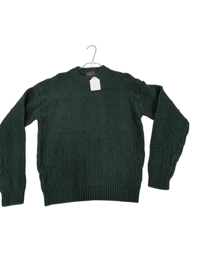 Hekla 100% Wool Green Textured Sweater - Size M