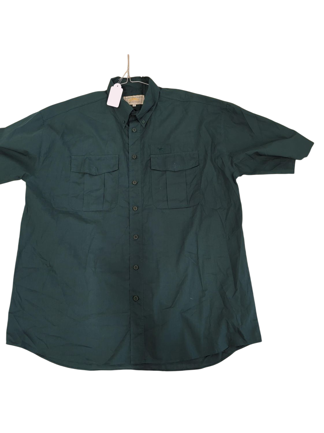 Camel Collection Green Button-Down Shirt - Size XL