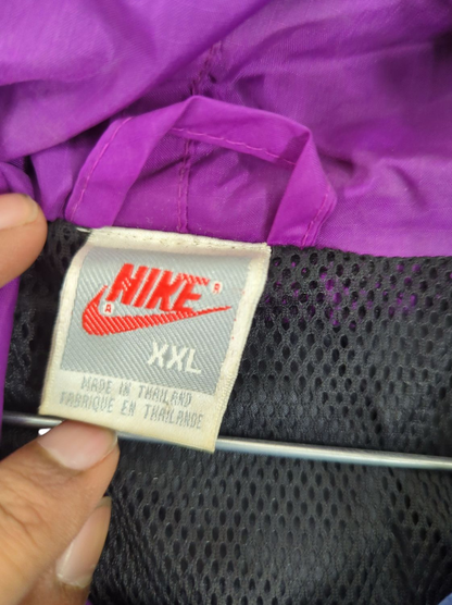 Vintage Nike Windbreaker Jacket - Black/Purple/Blue - Size XXL