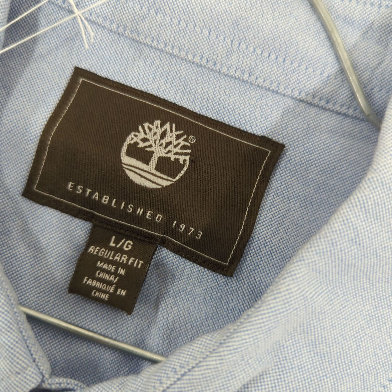 Timberland Light Blue Button-Down Shirt - Size L