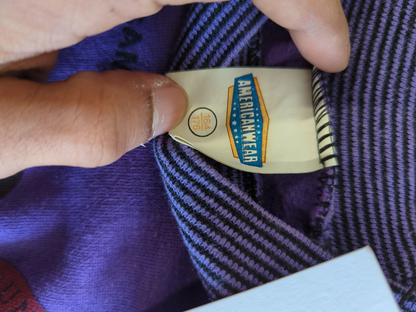 Vintage American Wear Purple Mickey Mouse College Sweatshirt - Size 16/18