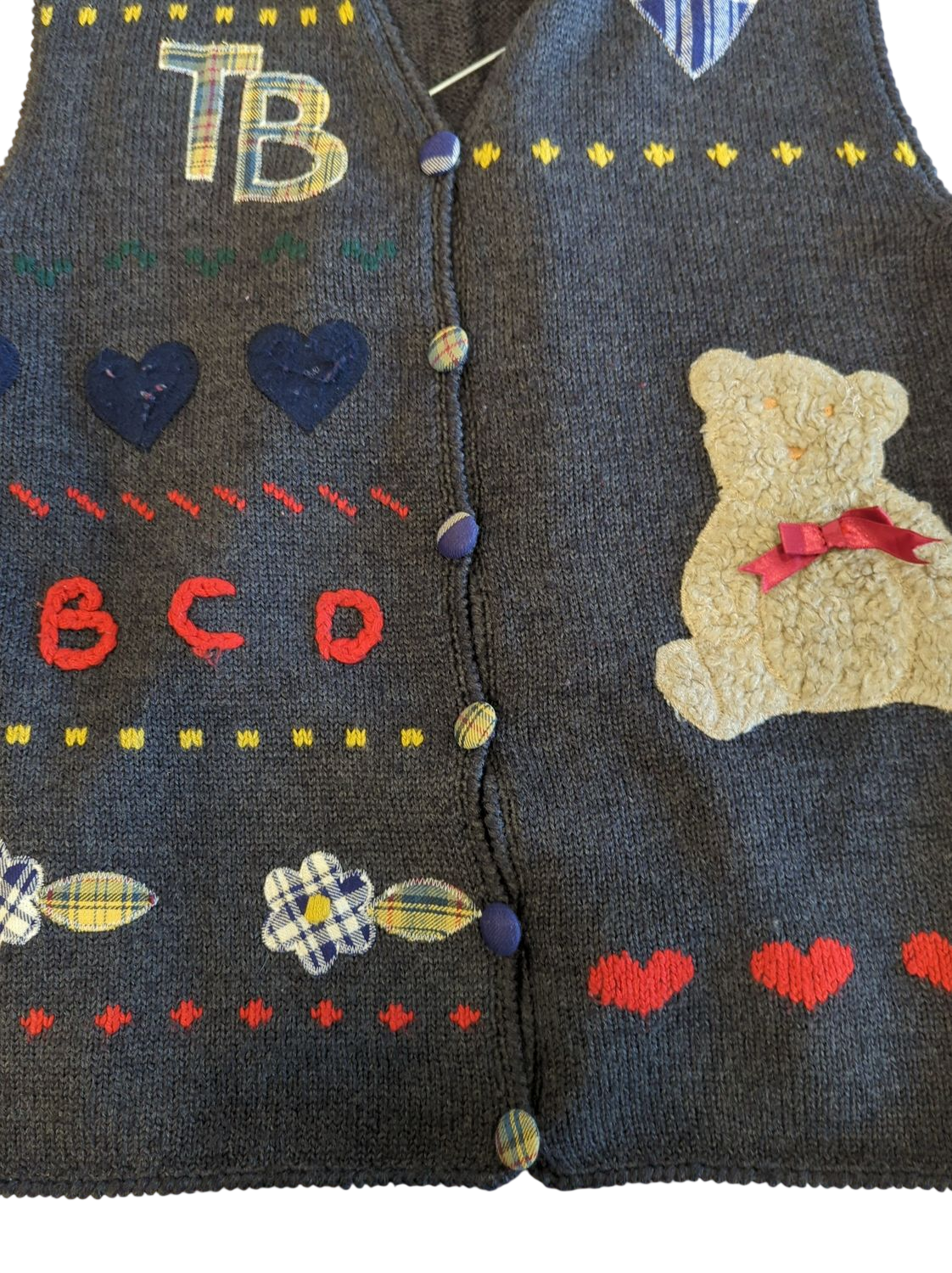 The Teddy Bear Wool Knitted Vest - Cute Children's Sweater Vest