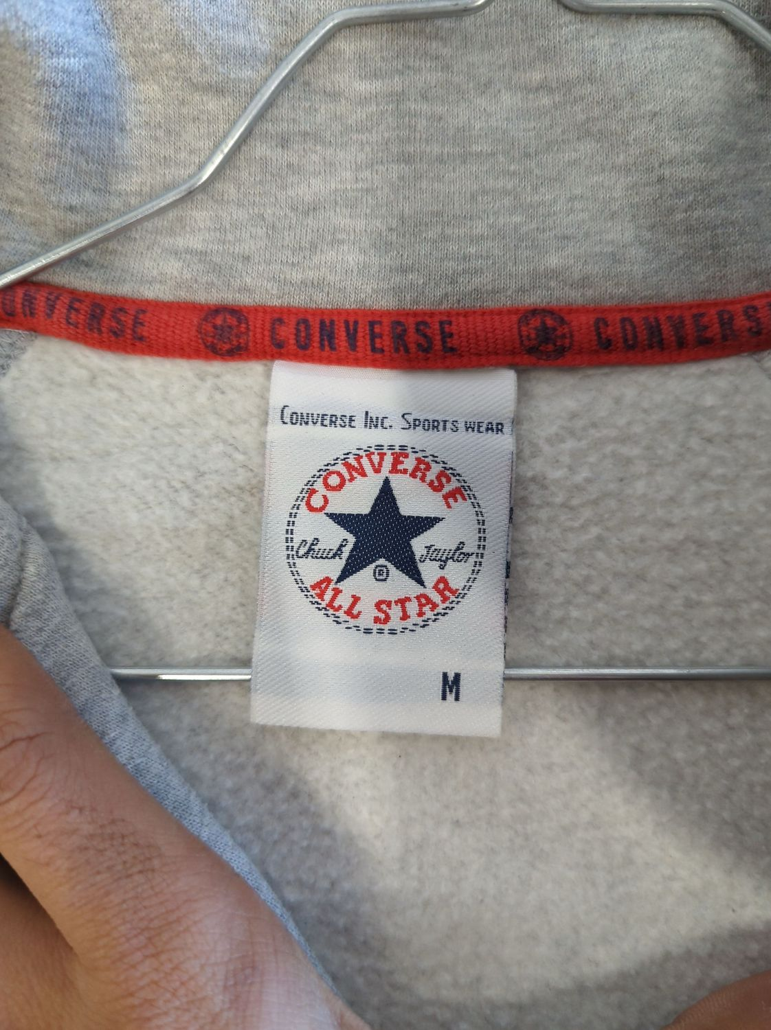 Converse G.S. Con-Pak Half-Zip Grey Sweatshirt - Size M