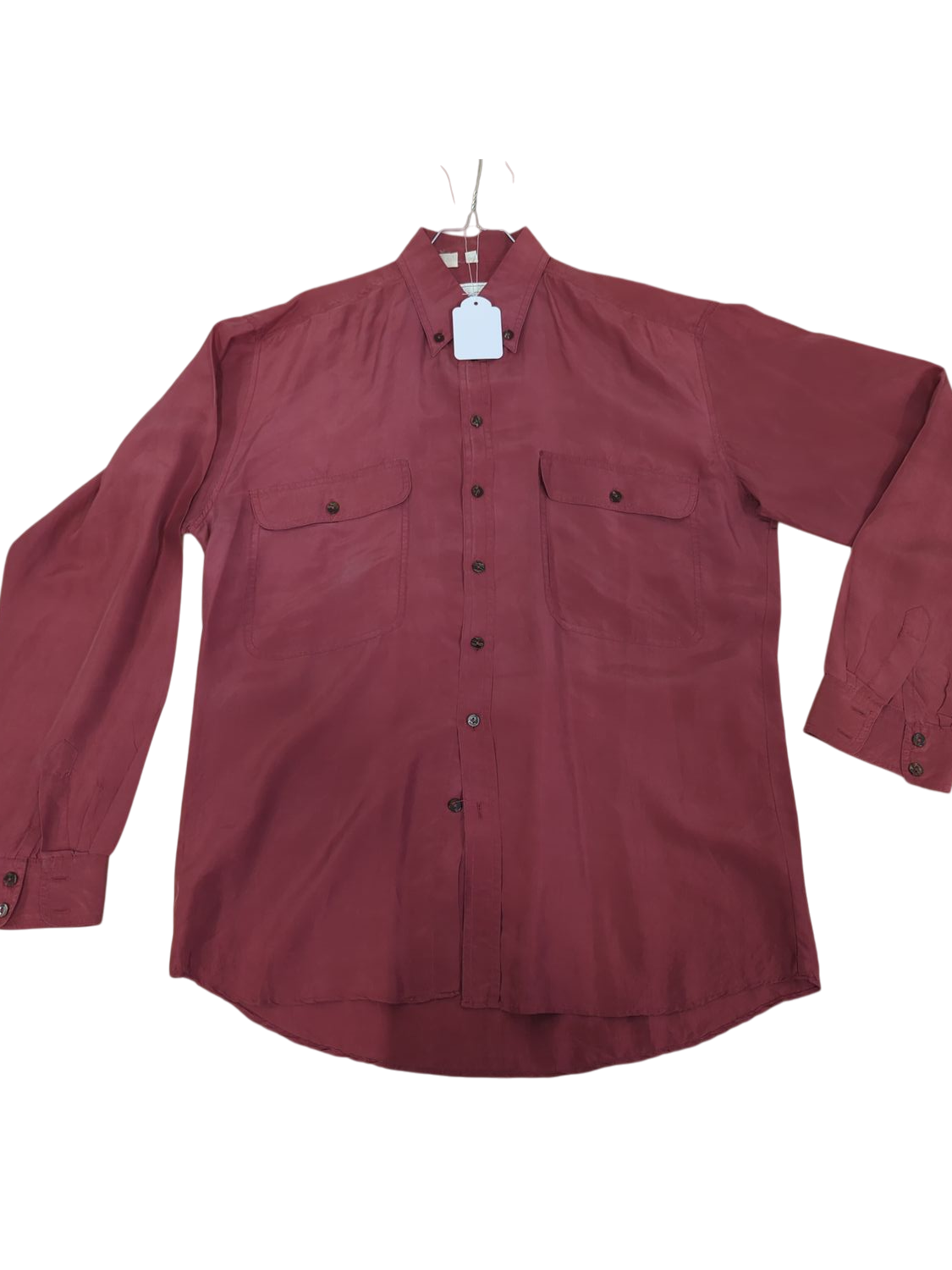 Barisal Burgundy Button-Down Shirt - Long Sleeve