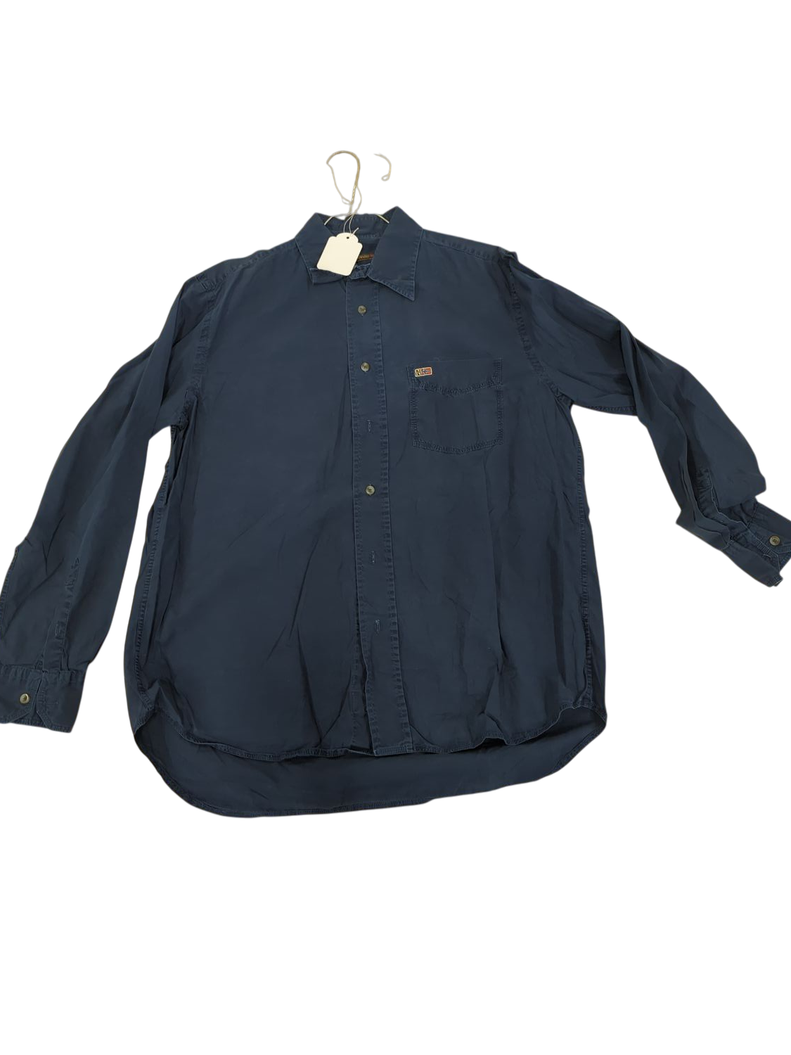 Napapijri Navy Button-Down Shirt - Size L
