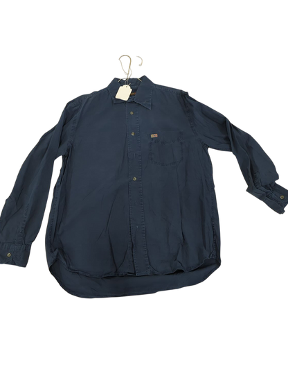 Napapijri Navy Button-Down Shirt - Size L