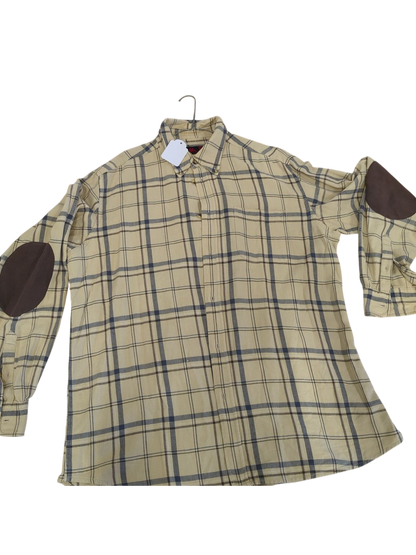 Kappa Checkered Button-Down Shirt with Elbow Patches - Size XXL