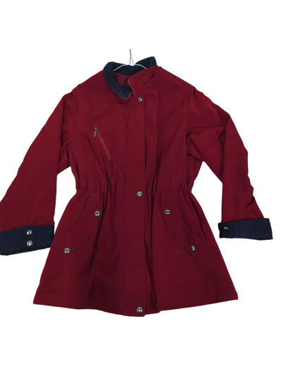 Nautica Red Button-Down Shirt with Navy Accents