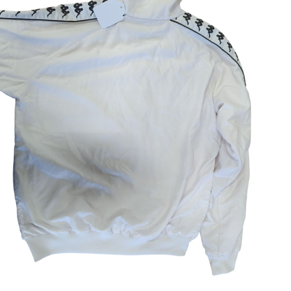 Kappa White Track Jacket with Logo Tape - Size Medium
