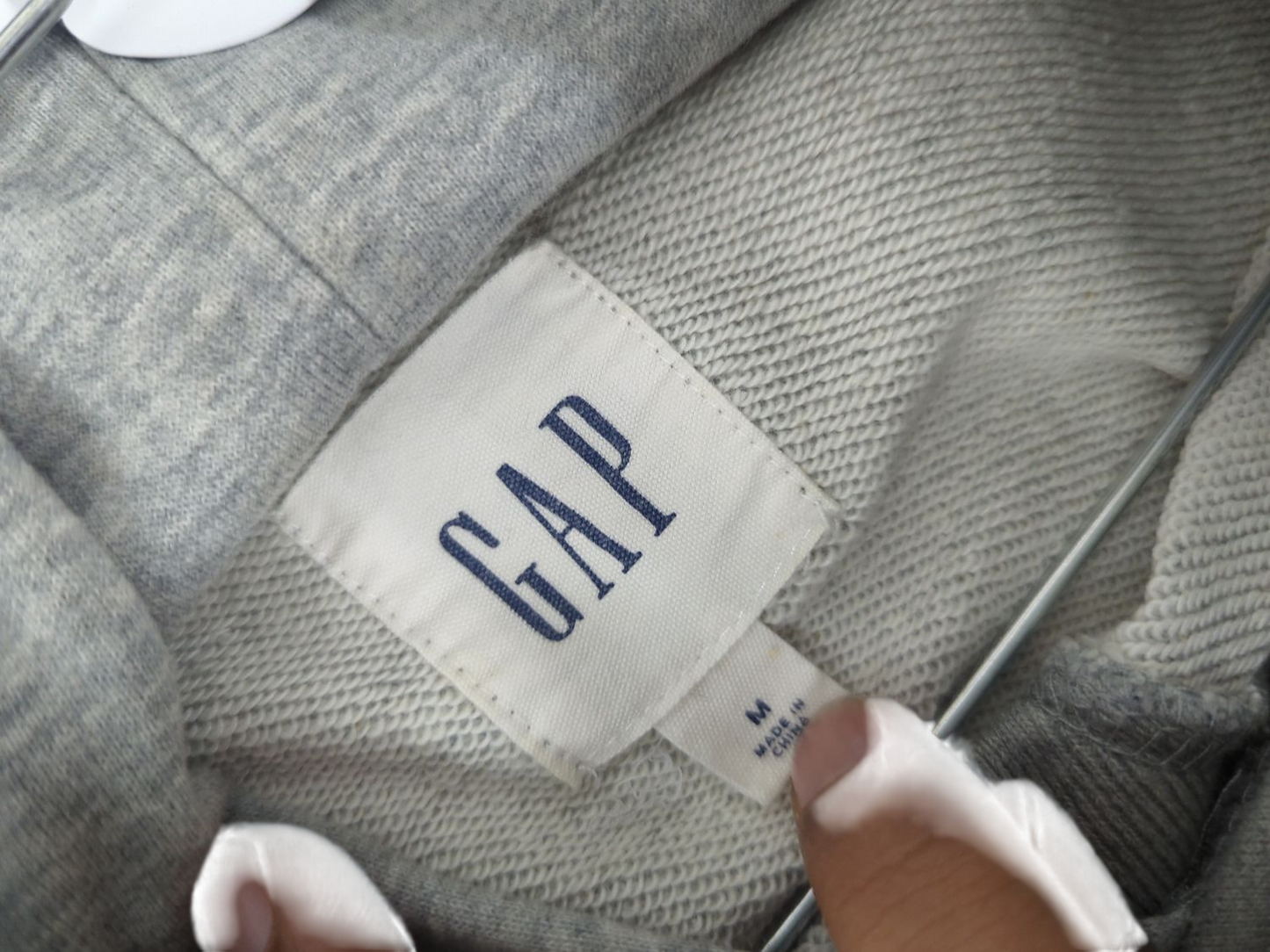 GAP Grey Hoodie with Embroidered Logo - Size M
