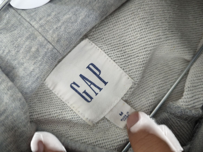 GAP Grey Hoodie with Embroidered Logo - Size M