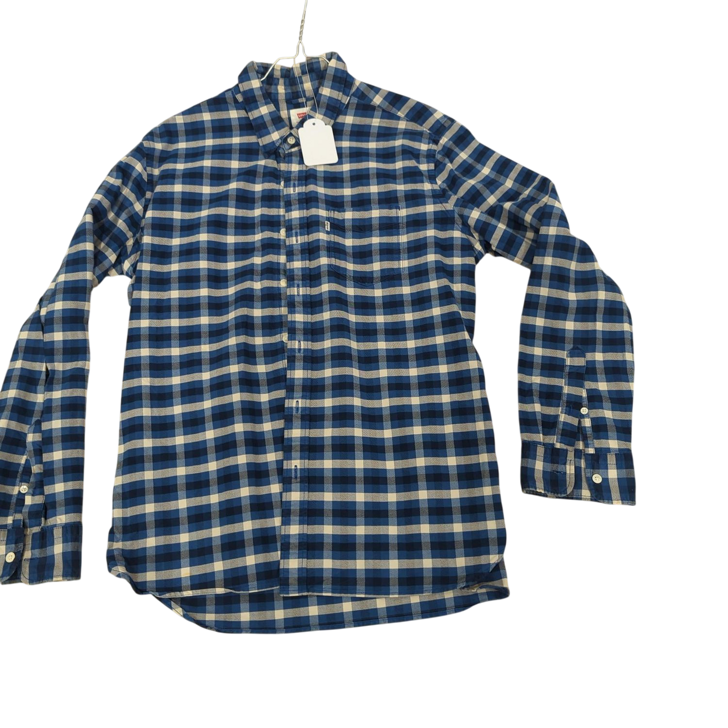 Levi's Blue Checkered Button-Down Shirt - Size L