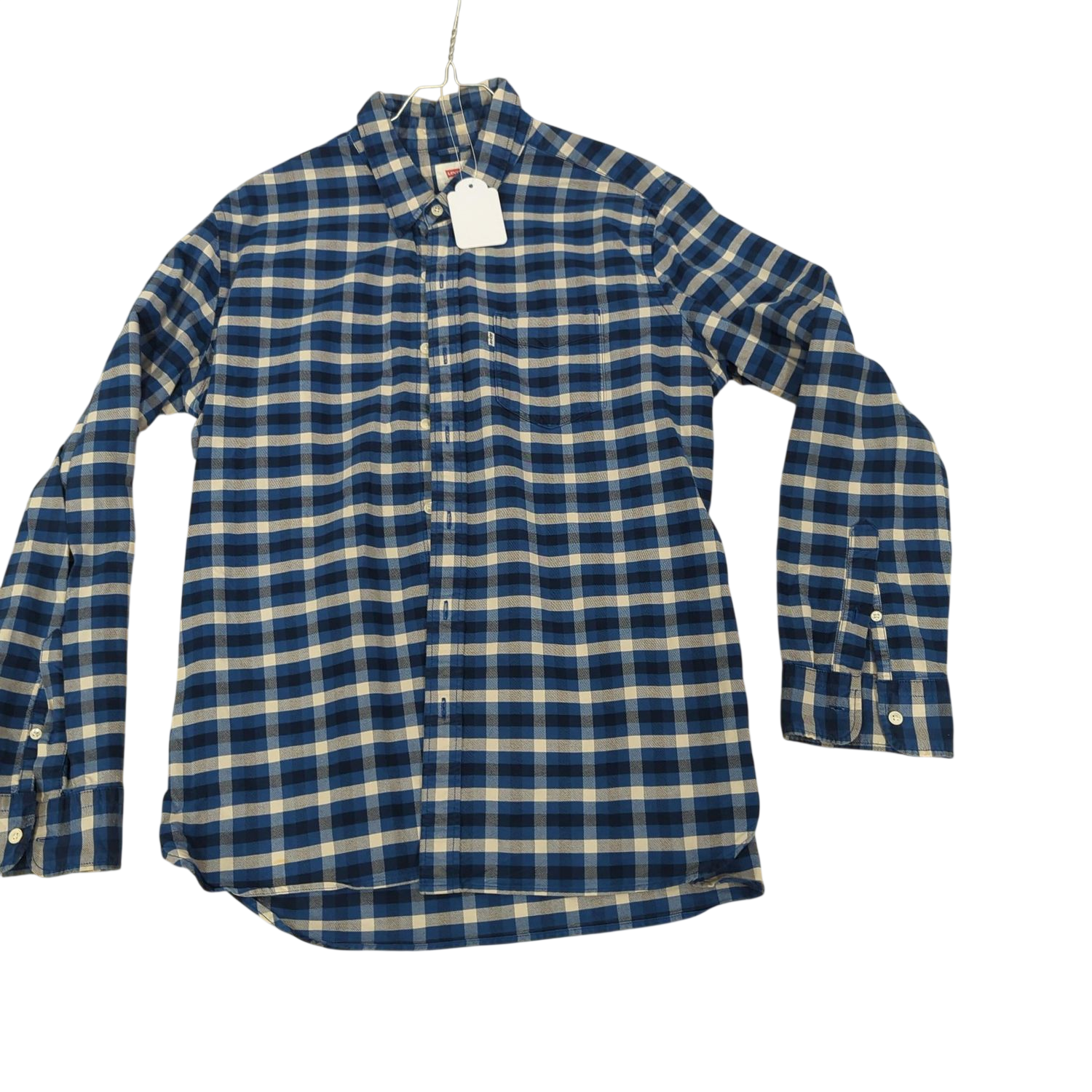 Levi's Blue Checkered Button-Down Shirt - Size L
