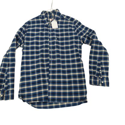 Levi's Blue Checkered Button-Down Shirt - Size L