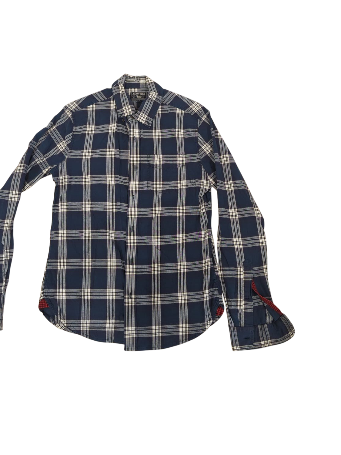 Woolrich Men's Blue Plaid Button-Down Shirt - Size XS