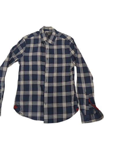 Woolrich Men's Blue Plaid Button-Down Shirt - Size XS