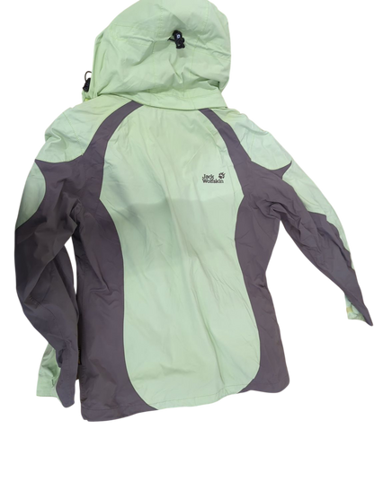 Jack Wolfskin Light Green & Grey Windbreaker Jacket