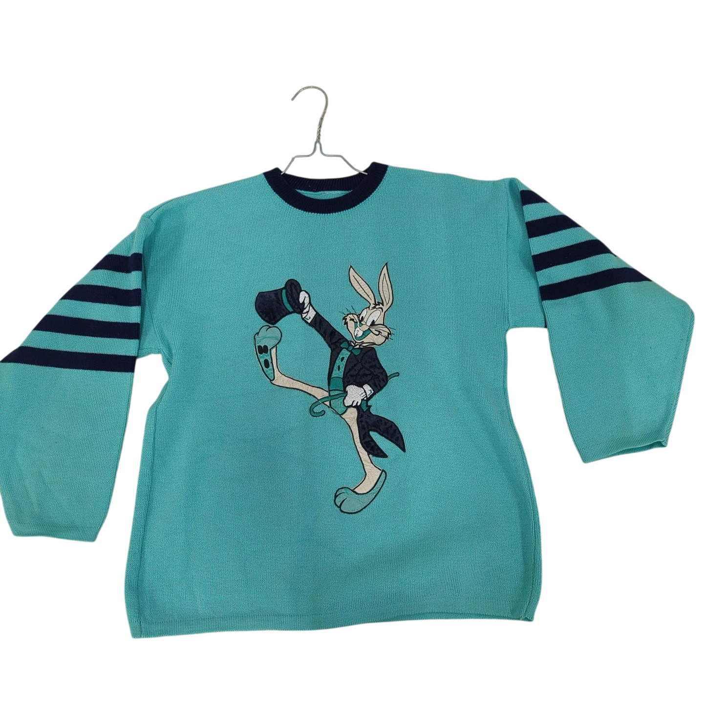 Turquoise Looney Tunes Bugs Bunny Knit Sweater