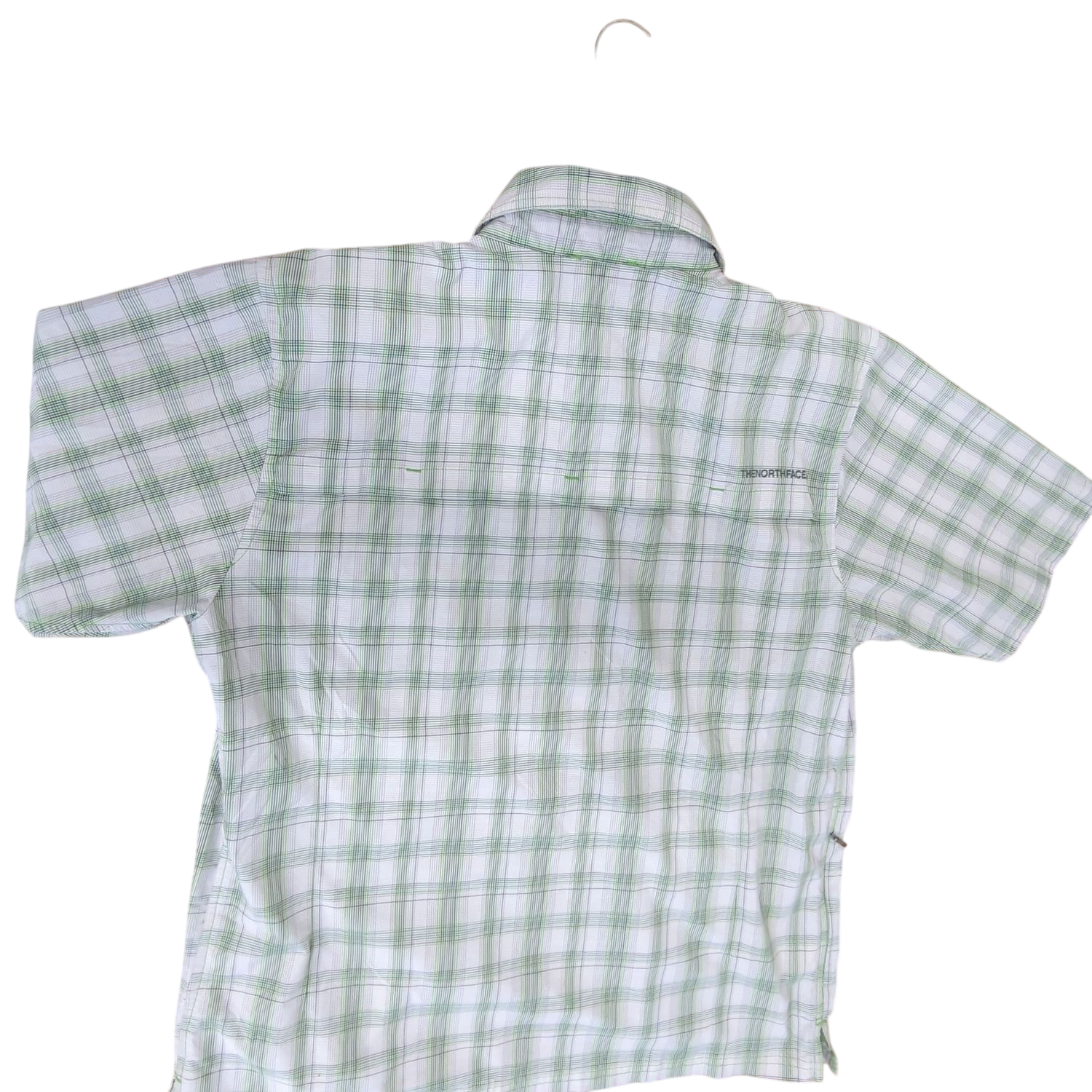 The North Face Green Plaid Short Sleeve Button-Down Shirt - Size M