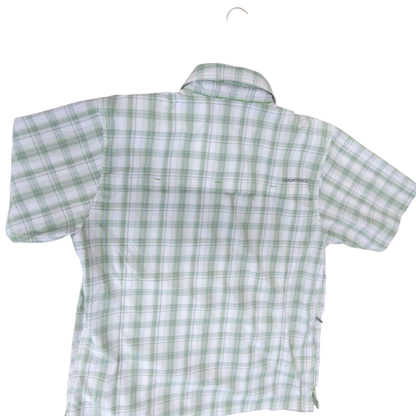 The North Face Green Plaid Short Sleeve Button-Down Shirt - Size M