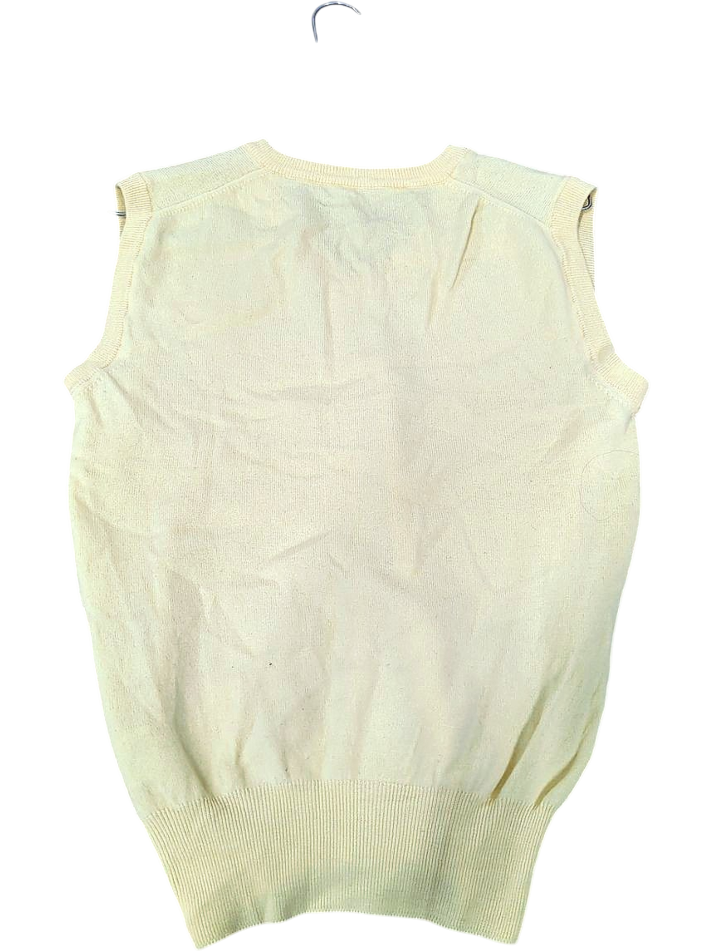 Valentino Uomo Yellow V-Neck Sleeveless Sweater Vest