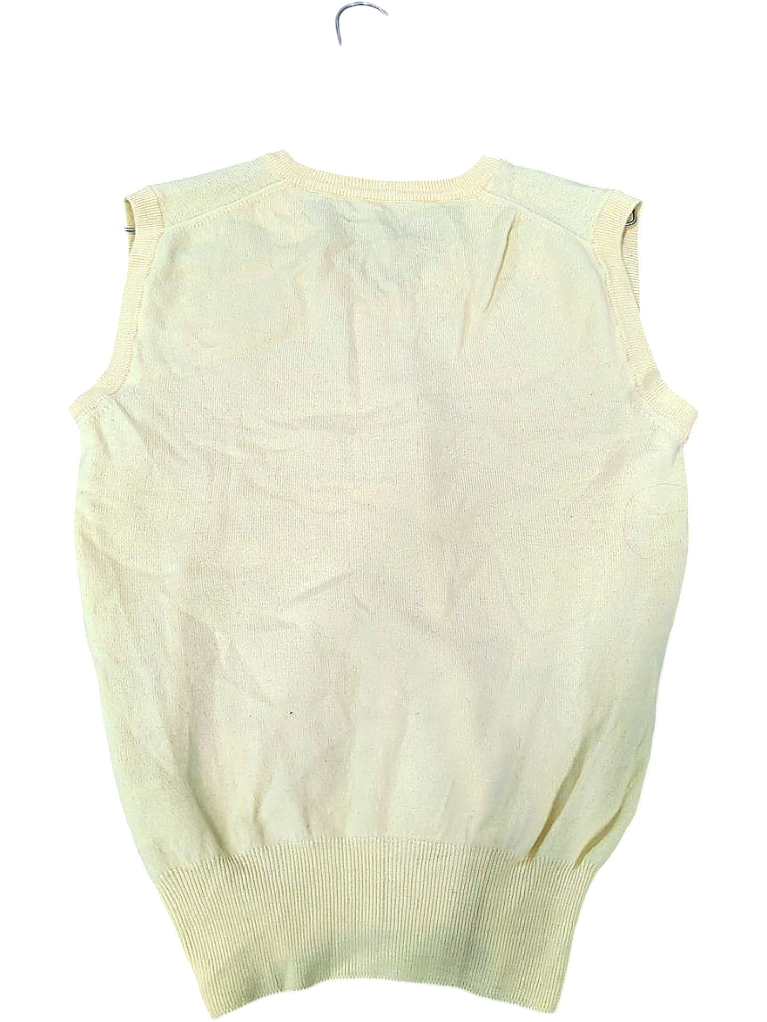 Valentino Uomo Yellow V-Neck Sleeveless Sweater Vest