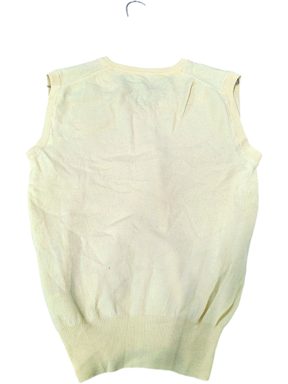 Valentino Uomo Yellow V-Neck Sleeveless Sweater Vest
