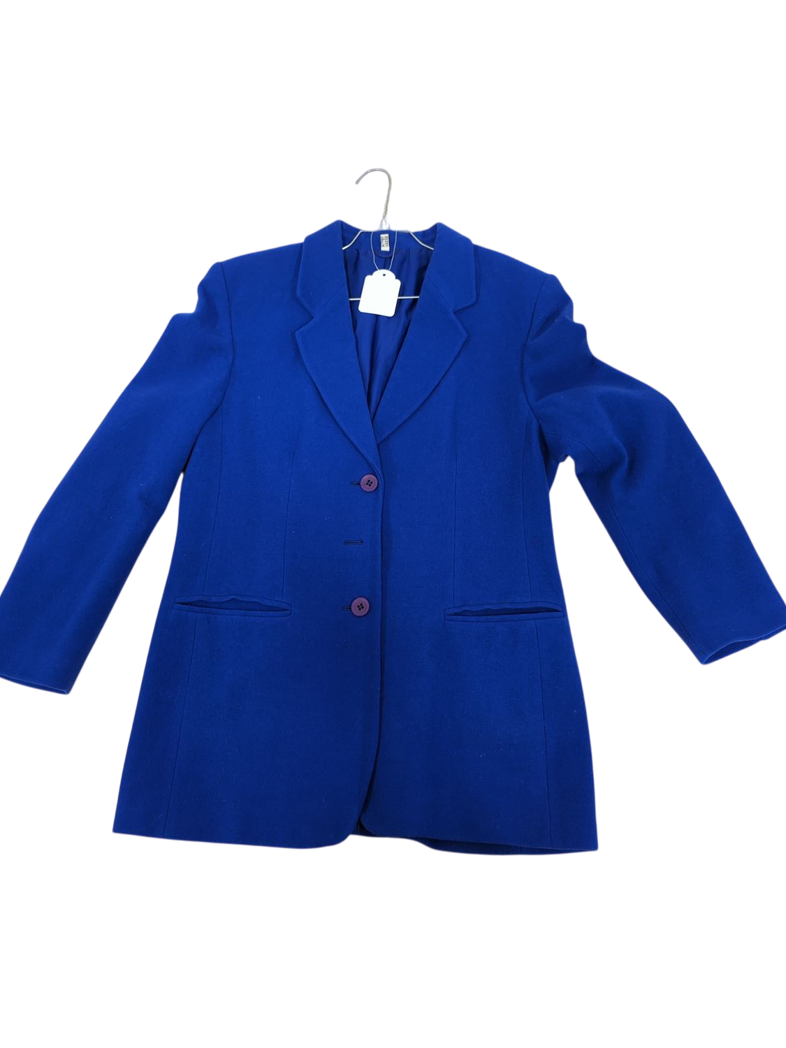 Royal Blue Wool Blazer - Size 40 - Classic Formal Jacket