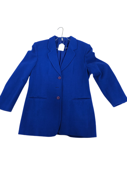 Royal Blue Wool Blazer - Size 40 - Classic Formal Jacket