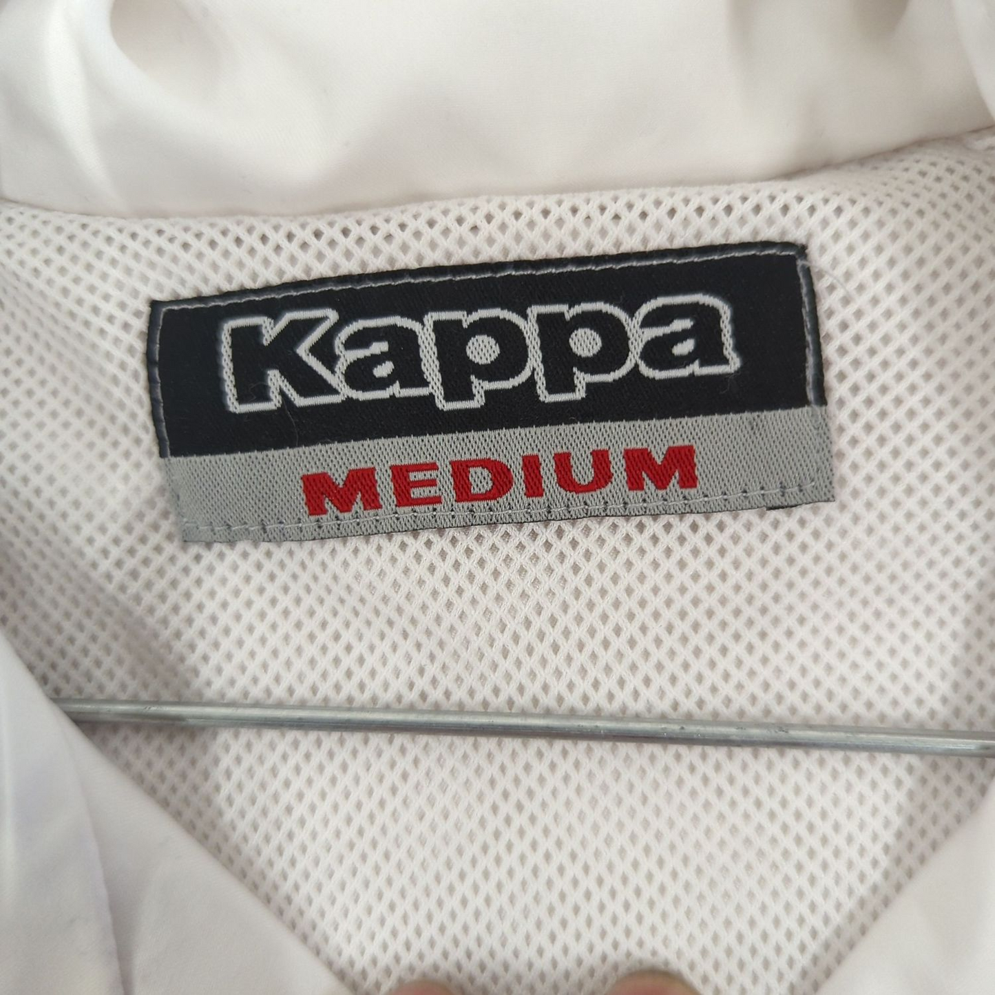 Kappa White Track Jacket with Logo Tape - Size Medium