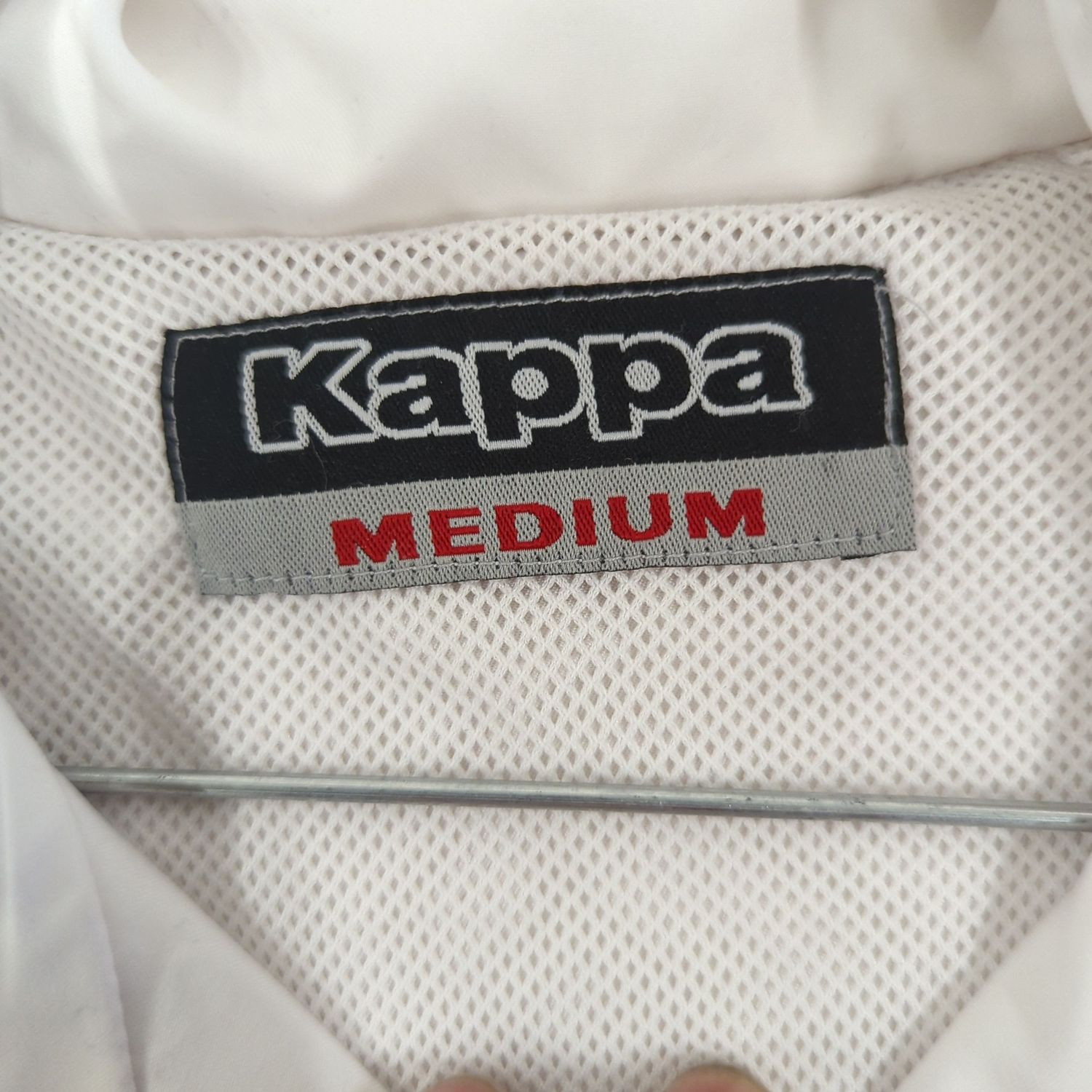 Kappa White Track Jacket with Logo Tape - Size Medium