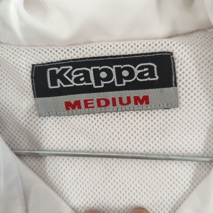 Kappa White Track Jacket with Logo Tape - Size Medium