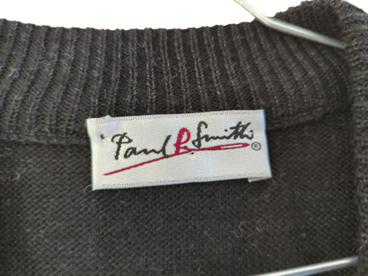Paul Smith Men's Plaid Wool Knit Vest - Size XL