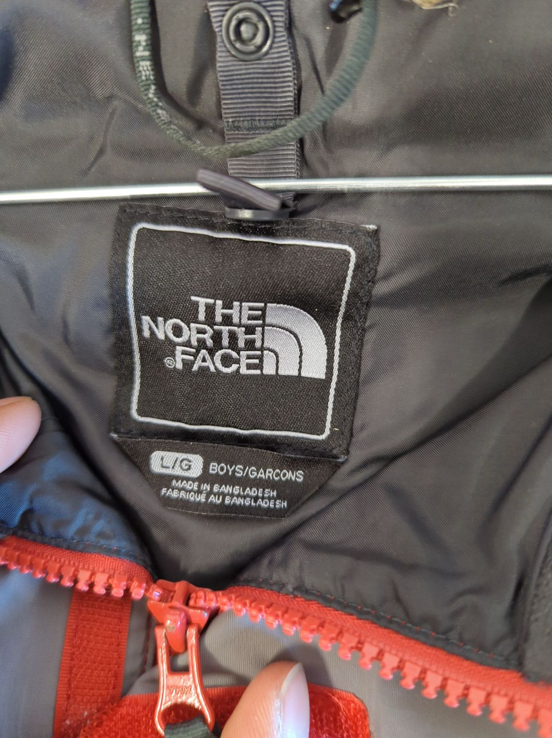The North Face Red and Grey Windbreaker Jacket