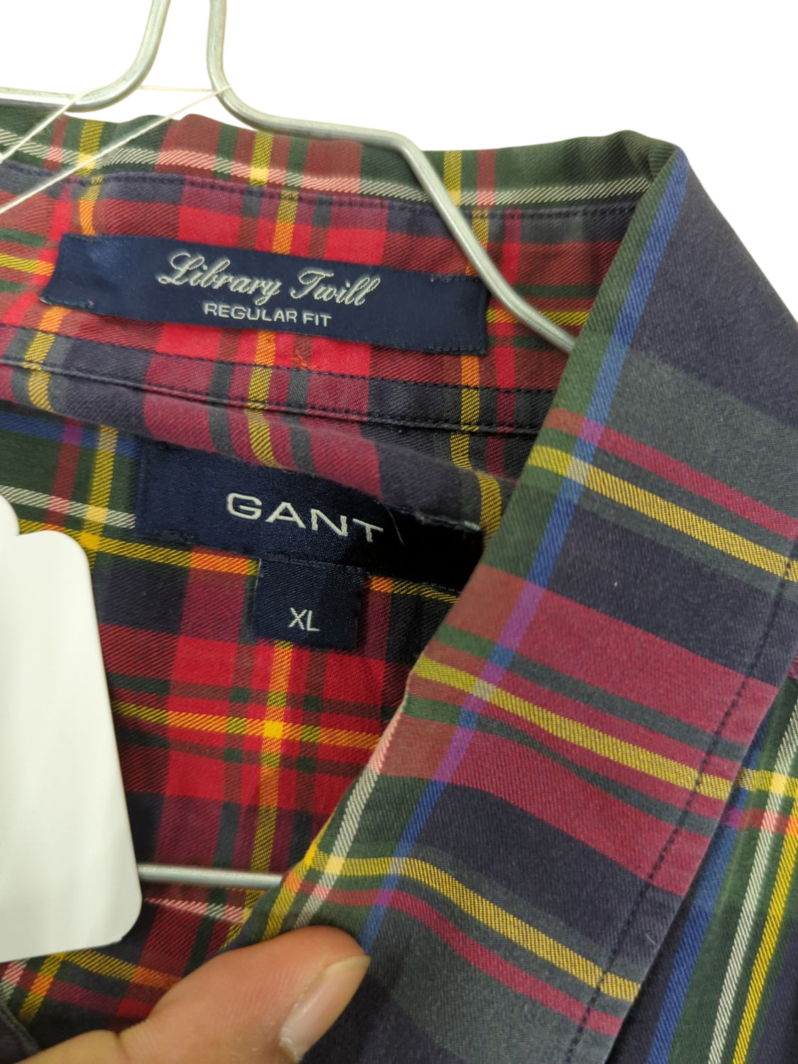 GANT Library Twill Regular Fit Plaid Button-Down Shirt - Size XL