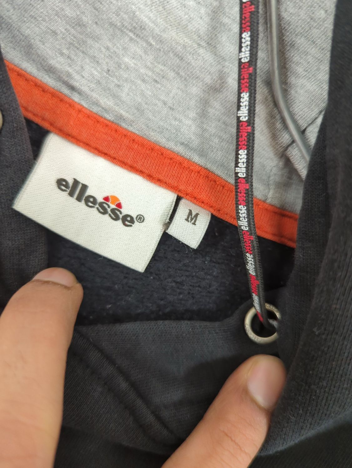 Ellesse Black Sweatshirt with Blue Logo - Size M