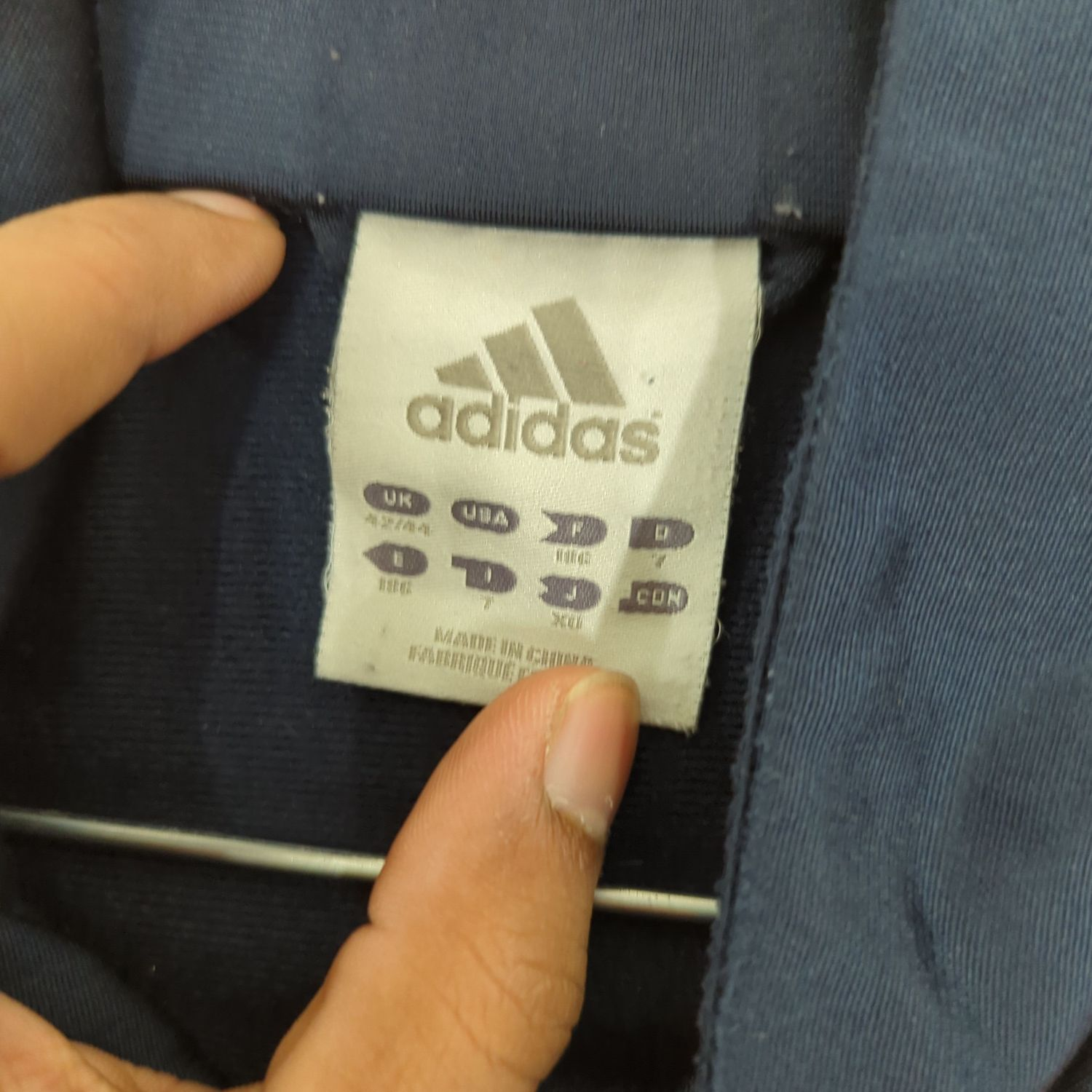 Adidas Men's Navy & Orange Track Jacket - Athletic Sportswear