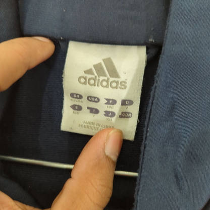 Adidas Men's Navy & Orange Track Jacket - Athletic Sportswear