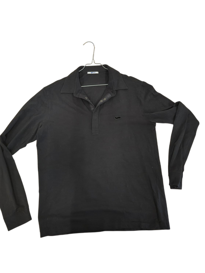 GAS Black Long Sleeve Polo Shirt